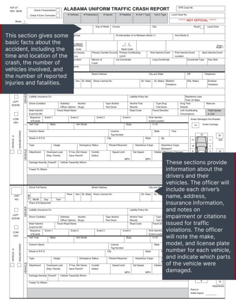 How To Read Your Alabama Accident Report pg. 1